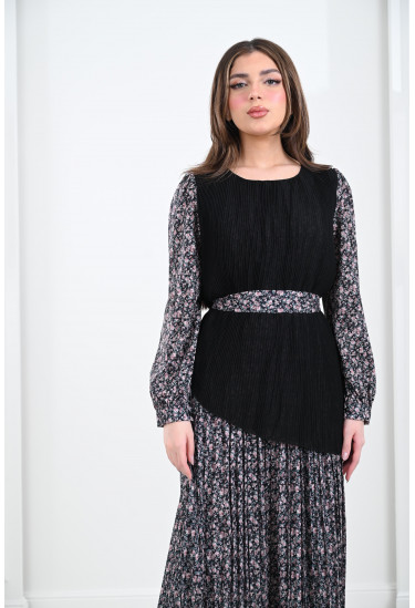 فستان نسائي بنقوشات زهور رقيقة