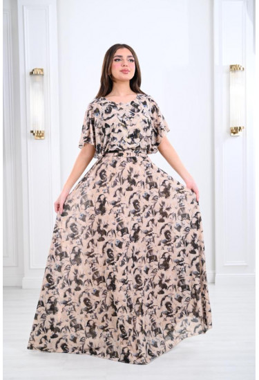 فستان ذات نقوش عصرية 