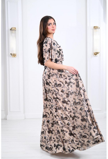 فستان ذات نقوش عصرية 