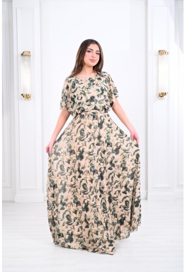 فستان ذات نقوش عصرية 
