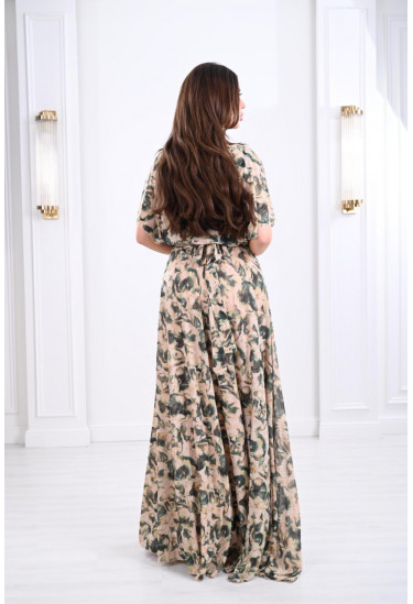 فستان ذات نقوش عصرية 