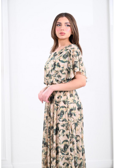 فستان ذات نقوش عصرية 