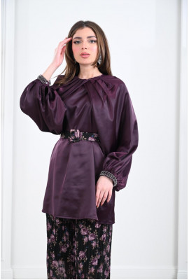 طقم نسائي (بلوزة واسعة + بنطال بيليسيه)