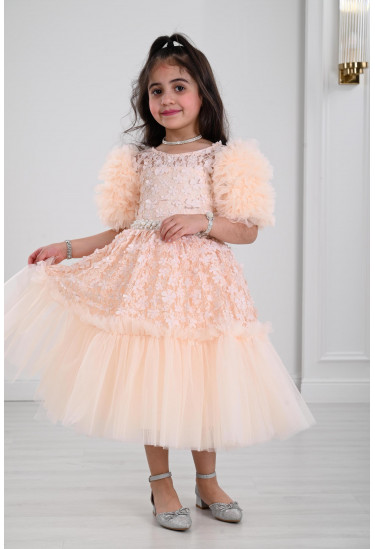 فستان اطفال من الدانتيل الأنيق