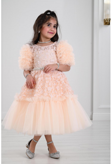فستان اطفال من الدانتيل الأنيق