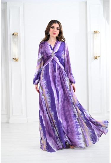 فستان بيليسيه بنمط كتل الالوان 