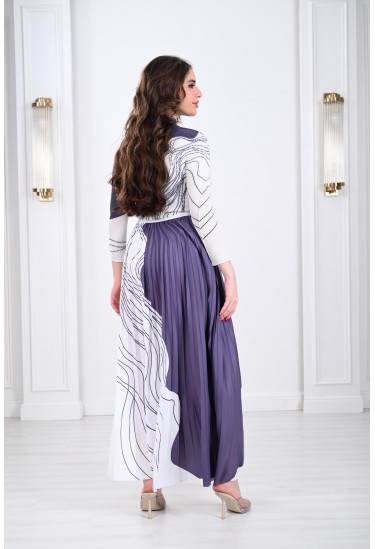 فستان نسائي بخطوط انسيابية ناعمة 