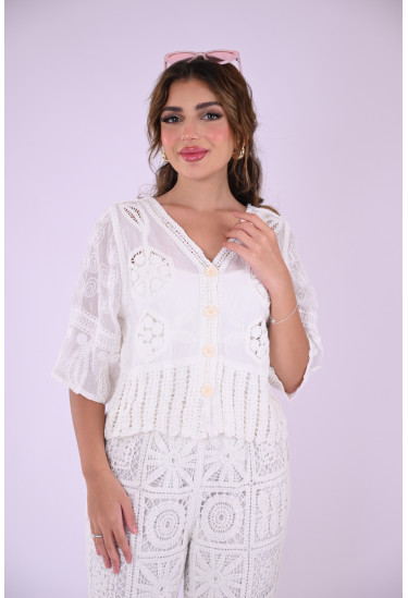 طقم كروشيه نسائي أنيق