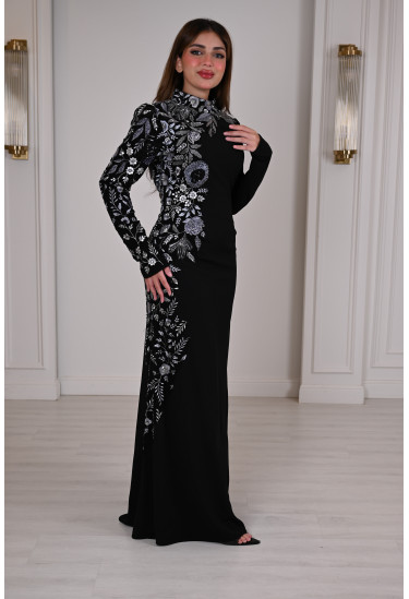 فستان سهرة أنيق بتطريز فخم فستان سهرة أنيق بتطريز فخم