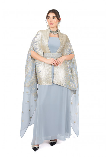 فستان سواريه مع شال فاخر