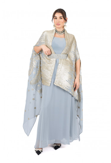 فستان سواريه مع شال فاخر