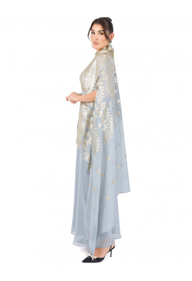 فستان سواريه مع شال فاخر