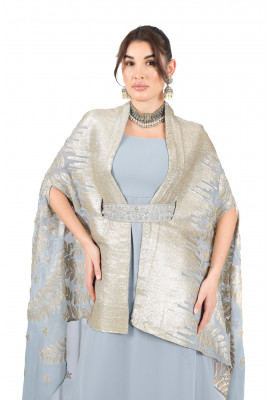 فستان سواريه مع شال فاخر