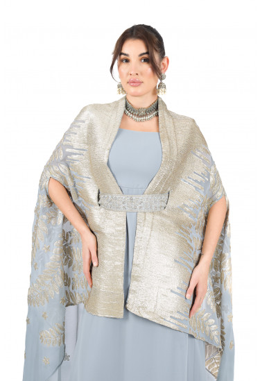 فستان سواريه مع شال فاخر