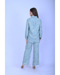 طقم فاخر انثوي بأكمام طويلة وياقة قميص طقم فاخر انثوي بأكمام طويلة وياقة قميص
