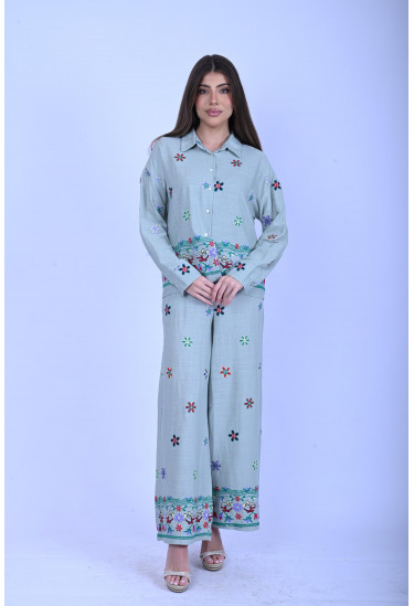 طقم نسائي 2 قطعة مطرز طقم نسائي 2 قطعة مطرز