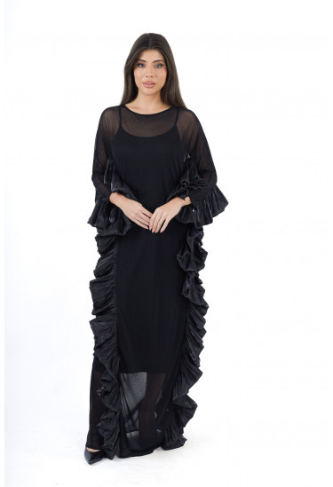 جلابيه نسائي  بحواف كشكشه 