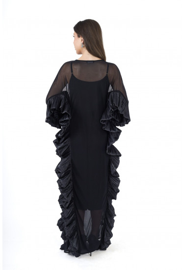 جلابيه نسائي  بحواف كشكشه 