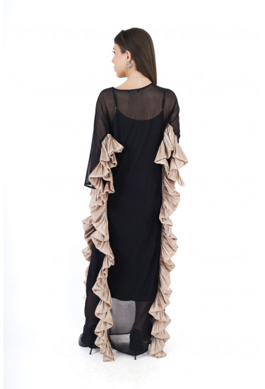 جلابيه نسائي  بحواف كشكشه 