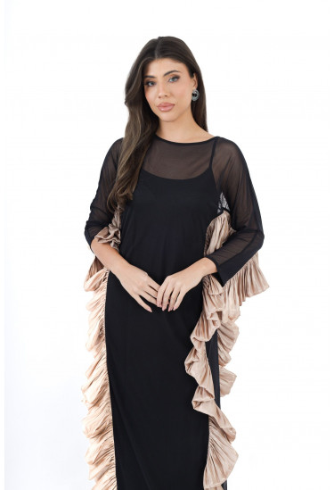 جلابيه نسائي  بحواف كشكشه 