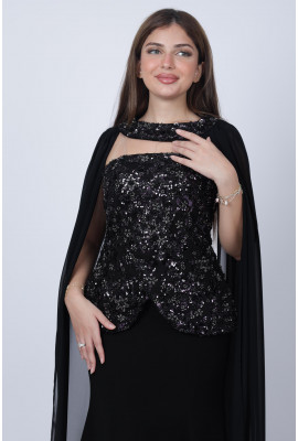 فستان ملكي بتصميم الكاب الفاخر