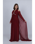 فستان سهرة أنسيابي ناعم