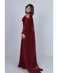 فستان سهرة أنسيابي ناعم