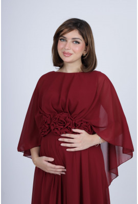 فستان سهرة  بتصميم أنيق ومناسب للحوامل