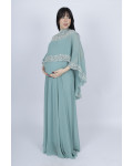 فستان سهرة راقٍ يناسب الحوامل