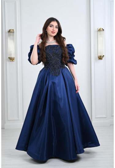 فستان نسائي ستان  تطريز بالخرز