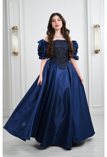 فستان نسائي ستان  تطريز بالخرز