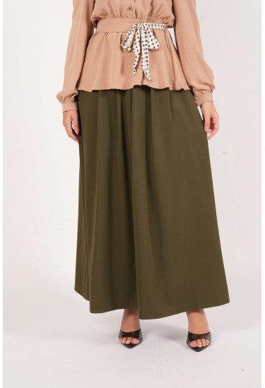 تنورة نسائية كلوش بحزام تنورة نسائية كلوش بحزام