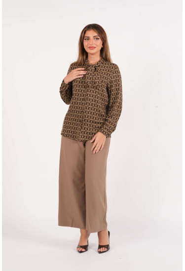 بنطلون نسائي واسع الساقين بنطلون نسائي واسع الساقين