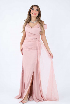 فستان سهرة دانتيل مطرز