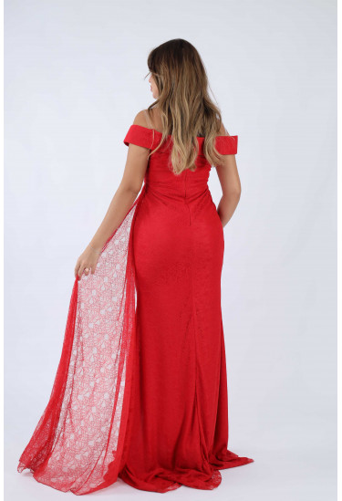 فستان سهرة دانتيل مطرز