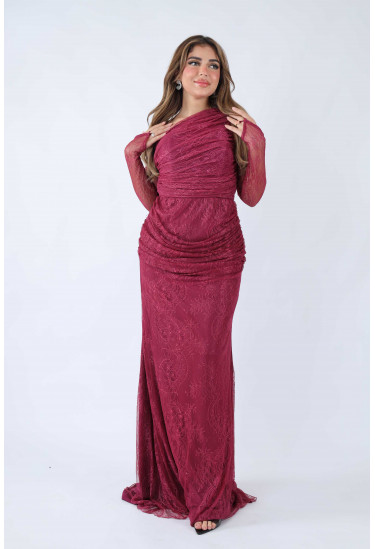 فستان سهرة دانتيل فاخر