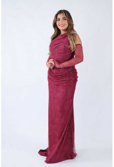 فستان سهرة دانتيل فاخر