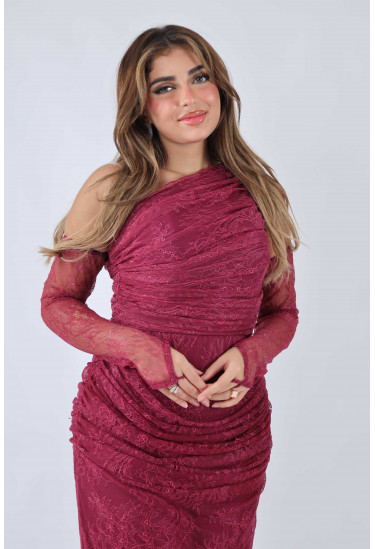 فستان سهرة دانتيل فاخر