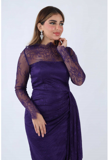 فستان سهرة ميدي بأكستنشن فستان سهرة ميدي بأكستنشن