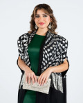 فستان سهرة طويل مع جلابية مطرزة