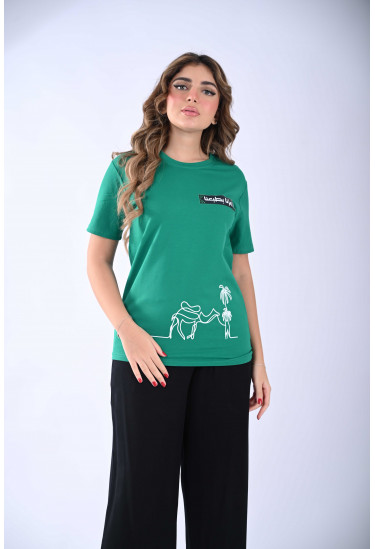 بلوزة نسائية بطابع اليوم الوطني بلوزة نسائية بطابع اليوم الوطني