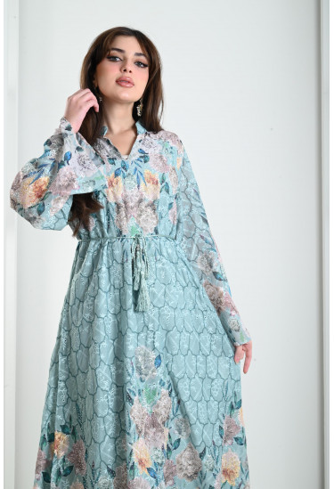 جلابيات نسائية بنقوشات من الزهور