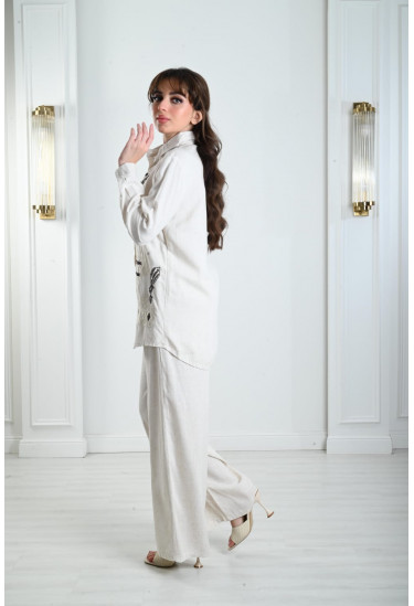 طقم نسائي كاجول مطرز