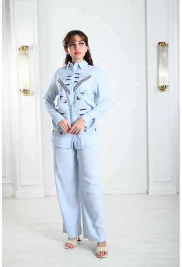 طقم نسائي كاجول مطرز