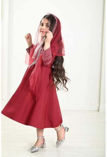 فستان بناتي بصدر مطرز فستان بناتي بصدر مطرز