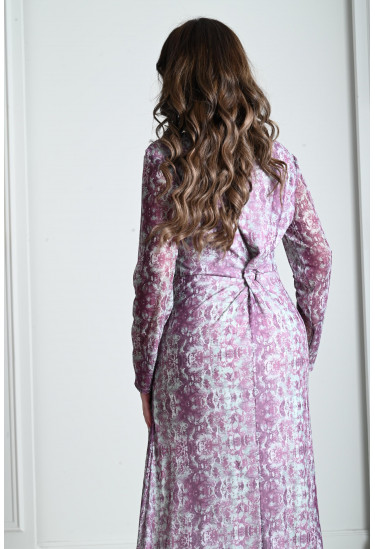 فستان نسائي انيق بكشكشة رقيقة