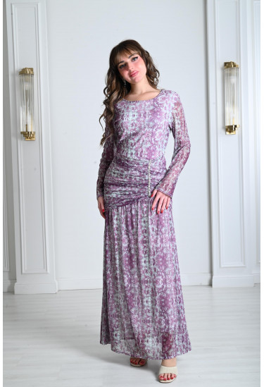 فستان نسائي انيق بكشكشة رقيقة