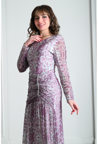 فستان نسائي انيق بكشكشة رقيقة