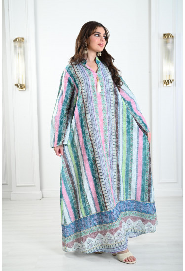 جلابيات نسائية مخططة و ملونة