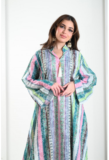 جلابيات نسائية مخططة و ملونة